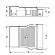 WAGO - Zubehör/Ersatzteile für steckbare Gebäudeinstallation Zugentlastungsgehäuse 770-515/021-000 für 1 Leitung,weiß − 25 Stück