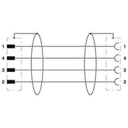 Phoenix Contact - Konfektioniertes Sensor-Aktor-Kabel Sensor-/Aktor-Kabel SAC-4P-MS/1,#1405995 − 50 Stück