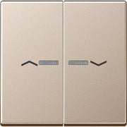 Jung - Abdeckung/Bedienelement für Installationsschalterprogramme Wippe Symb. Pfeile 2-f bel A 595 KO5 P CH champagner