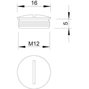 OBO Bettermann - Verschlussschraube Ms-Verschlussschraube 168 MS M12 M12 vernickelt − 100 Stück