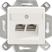 Dätwyler IT Infra - Kommunikationsanschlussdose Kupfer Anschlussdose Cat.6A 435060 CSA Plus 2/8 RAL9010