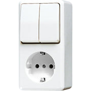 Jung - Schalter-/Steckdosenkombination SCHUKO-Steckdose 675 A WW 16A 250V, aws