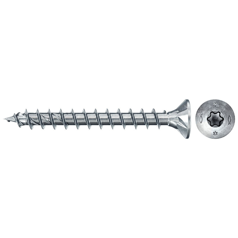 Fischer Deutschl - Holz-/Spanplattenschraube Spanplattenschr.Pwr-Fast 2 670256 4,5x30 SK blvz VG TX − 200 Stück