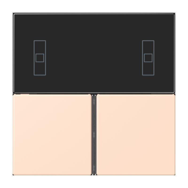 Jung - Abdeckung/Bedienelement für Installationsschalterprogramme Tastensatz 3fach LC 4093 TSA 228 rose pale