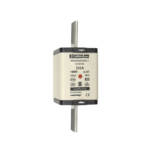 Mersen - Messersicherung Sicherungseinsatz NH Sond. NH22GG50V160-1 gG Gr.2 160A SGL KM − 3 Stück