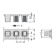 WAGO - Leiterplattenklemme SMD-Leiterplattenklemme 20863107700000900000 Drücker,1,5mm²,sw − 1080 Stück