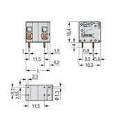 WAGO - Leiterplattenklemme 2624-1502 4mm² − 100 Stück