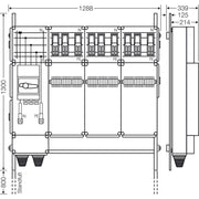 Hensel - Verteilerschrank für Energieversorgung Ladeverteiler Mi EV 44kW 9000 b. z. 9 Doppelladepu
