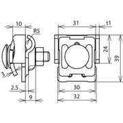DEHN - Anschlussklemme für Blitzschutz Falzklemme FKKB610KBF078STTZN St/tZn 0,7-8mm