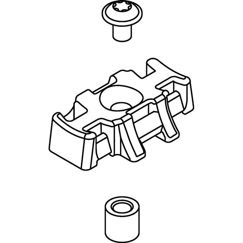 HellermannTyton - Befestigungssockel und -element für Kabelbinder Kabelhalter 151-01010(500) schwarz − 500 Stück