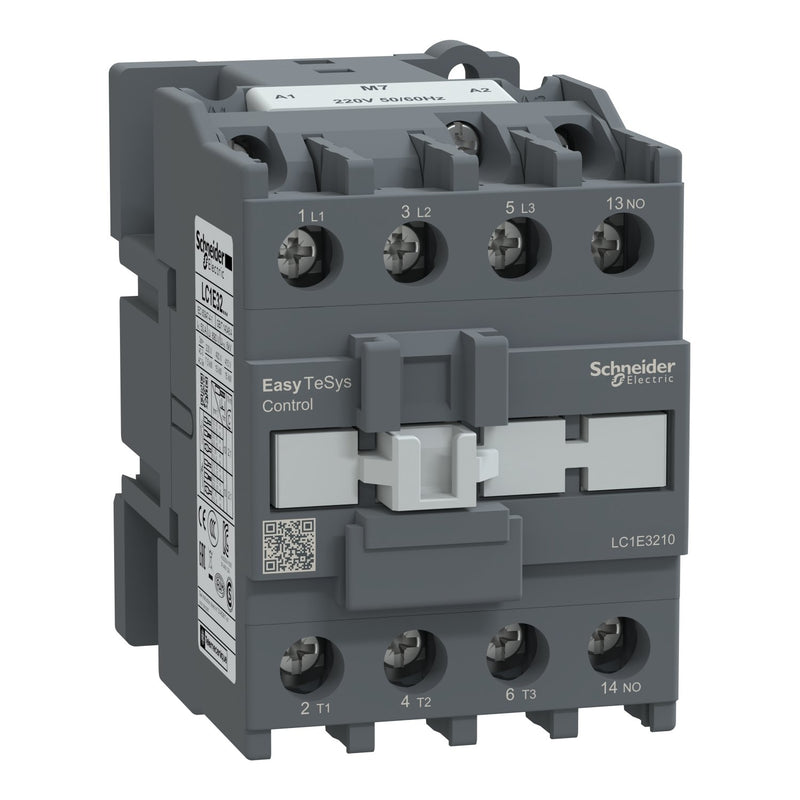 Schneider Electric - Leistungsschütz zum Schalten von Wechselstrom Leistungsschütz Easy TeSys LC1E3210M7 32A 220VAC 50/60Hz