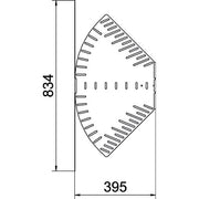 OBO Bettermann - Bogen für Kabelrinne Bogen, winkelverstellbar RB W 840 FS 85x400 bandverzinkt