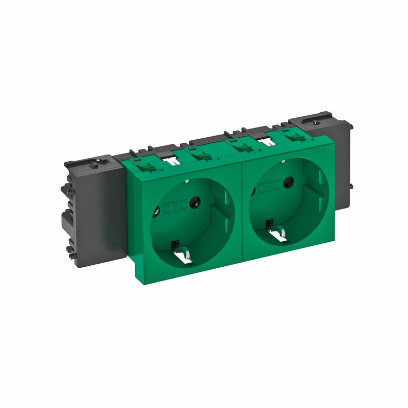 OBO Bettermann - Steckdose 0 Grad, 2-fach STD-D0C MZGN2 250V,10/16A,Schutzk