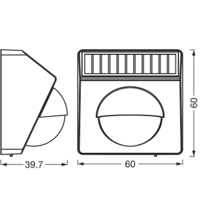 Ledvance - Bewegungsmelder-Sensor Bewegungssensor SMART+#4099854298424 dunkelgrau