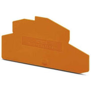 Phoenix Contact - Abschluss- und Zwischenplatte für Reihenklemme Abschlussdeckel D-PTTBS 1,5/S-0,8 OG 78,6x0,8mm, orange − 50 Stück