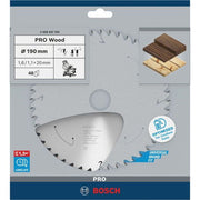 Bosch - Kreissägeblatt PRO Wood cordless 2608837705 Kreissägeblatt 190 x