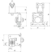 DEHN - Dachleitungshalter für Blitzschutz Dachleitungshalter DLH DG 8 SF0.7 8 V2A f.Blechdächer