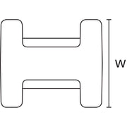 HellermannTyton - Befestigungssockel und -element für Kabelbinder Verbindungselement DSWS4 sw − 2200 Stück