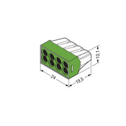 WAGO GmbH & Co. KG - Steckklemme Verbindungsdosenklemme 773-118 2,5mm² − 50 Stück