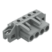 WAGO - Leiterplattensteckverbinder THT-Federleiste abgewink. 232-234/031-000 Rastermaß 5mm,grau − 50 Stück