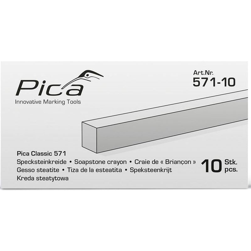 Pica-Marker - Markierungsstift Specksteinkreide 571-10 10x10x100mm − 50 Stück