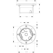 Grothe - Optisches/Akustisches Signalgerät Basismodul Einbau BME 8995 12-24V AC/DC