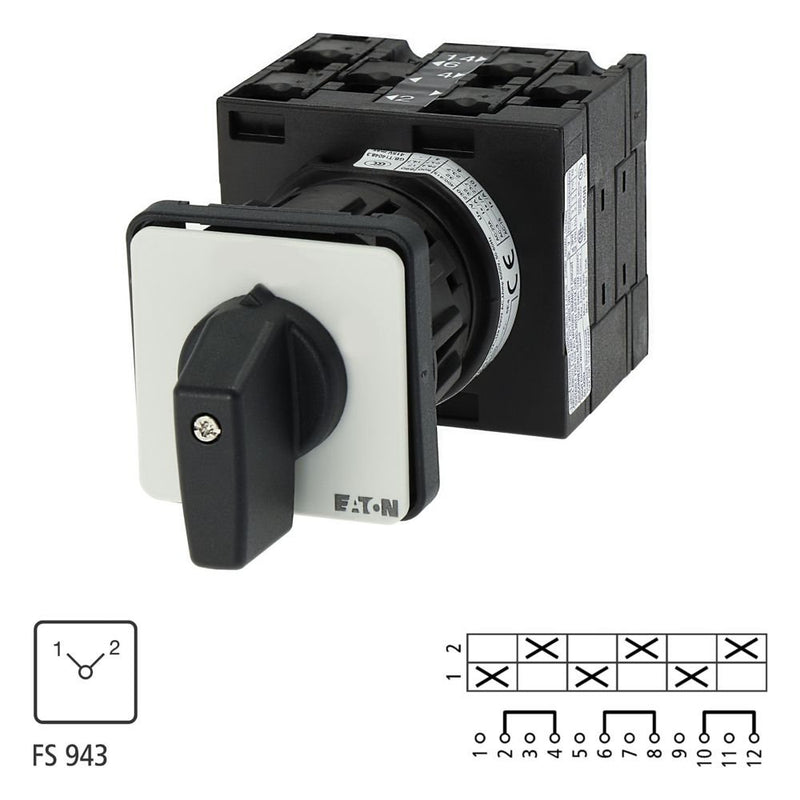Eaton - Lastschalter Umschalter T3 32A T3-3-8222/EZ Zentraleinbau
