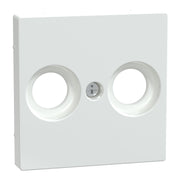 Merten - Einsatz/Abdeckung für Kommunikationstechnik Zentralplatte aws/gl MEG4122-0325 für Antennendose