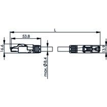 Telegärtner - Konfektionierte Leitung für steckbare Gebäudeinstallation STX RJ45 - RJ45 VL 100017360 Cat.6A(IEC)