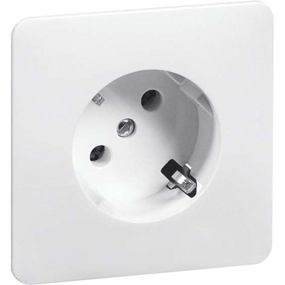 Peha - Schalter-/Steckdosenkombination SCHUKO-Steckdose rws D 80.6511.02 WI 16A 250V 45Grad