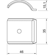 OBO Bettermann - Gegenwanne für Bügelschelle Gegenwanne 2058FW M 40 A2 34-40mm − 100 Stück