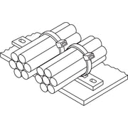 HellermannTyton - Befestigungssockel und -element für Kabelbinder Kabelleiste MP4M3-N66-NA − 100 Stück