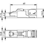 Telegärtner - Modularer Steckverbinder Stecker AWG26-27 100023039 MFP8 PROFINET feldk. − 1 Stück
