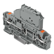 WAGO - Sicherungs-Reihenklemme 2-Leiter-Sicherungsklemme 2206-1621 5x30mm,grau − 25 Stück