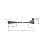 Turck - Konfektioniertes Sensor-Aktor-Kabel Aktuator- u. Sensorleitung PKG3M-1-PSW3M/TEL PVC