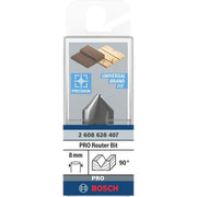 Bosch - Fräser PRO V-Nutfräser, 90° 2608628407 x 16, Schaft 8 mm