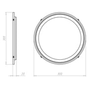 Kaiser - Zubehör/Ersatzteile für Leuchteneinbaugehäuse Frontteil HaloX 250 1283-05 Einbaudurchm. 240mm