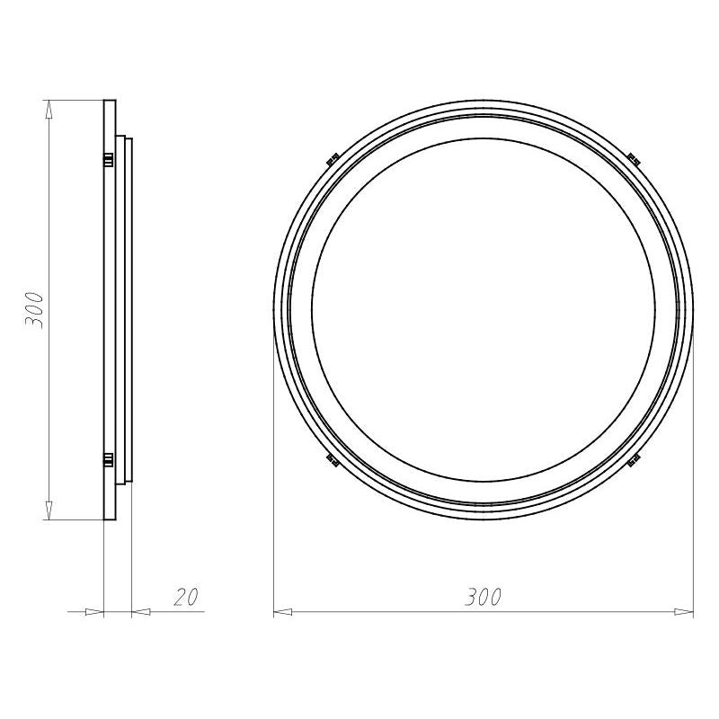 Kaiser - Zubehör/Ersatzteile für Leuchteneinbaugehäuse Frontteil HaloX 250 1283-05 Einbaudurchm. 240mm