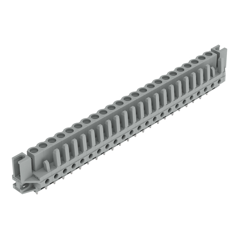WAGO - Leiterplattensteckverbinder THT-Federleiste gerade 232-153/047-000 Rastermaß 5mm,grau − 10 Stück