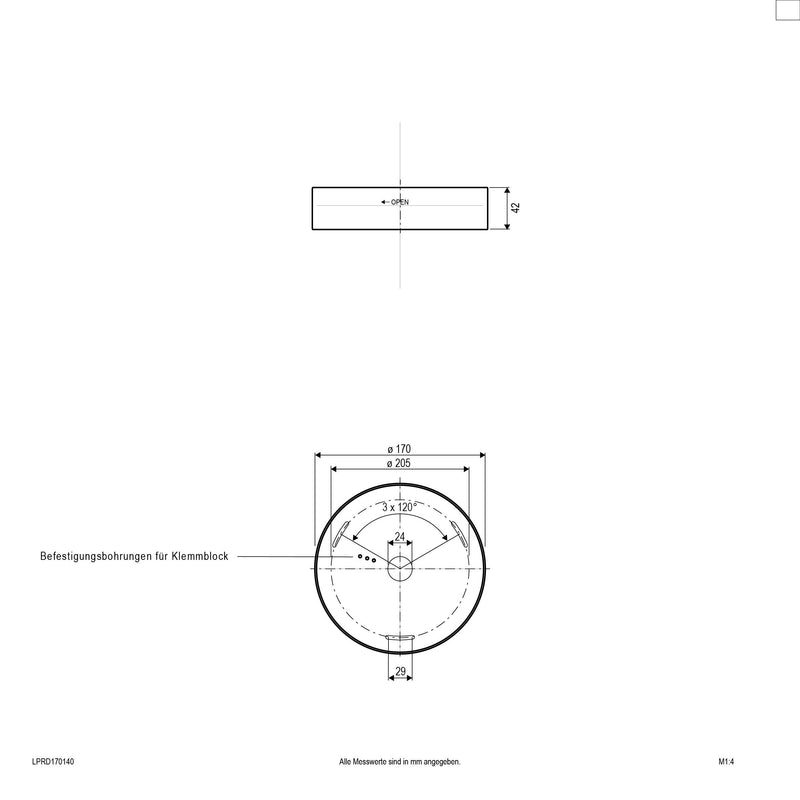 EVN Lichttechnik - Decken-/Wandleuchte LED-Anbaupanel LPRD170140 4000K IP20 ws