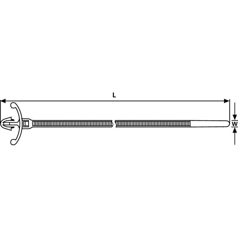 HellermannTyton - Kabelbinder Befestigungsbinder T18RSF-PA66UV-BK − 100 Stück