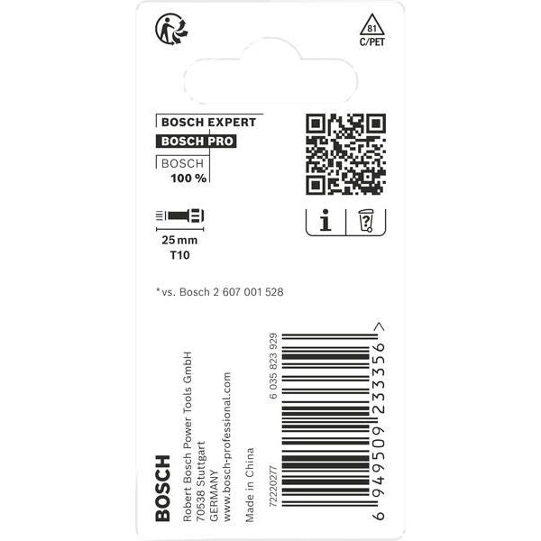 Bosch - Bit PRO Impact Bit, T10 2608522472 25 mm, 2-tlg