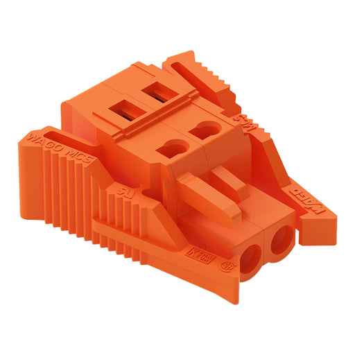 WAGO - Kabelsteckverbinder für Leiterplattensteckverbinder 1-Leiter-Federleiste 231-302/037-000 CAGECLAMP,2,5mm²,or − 100 Stück