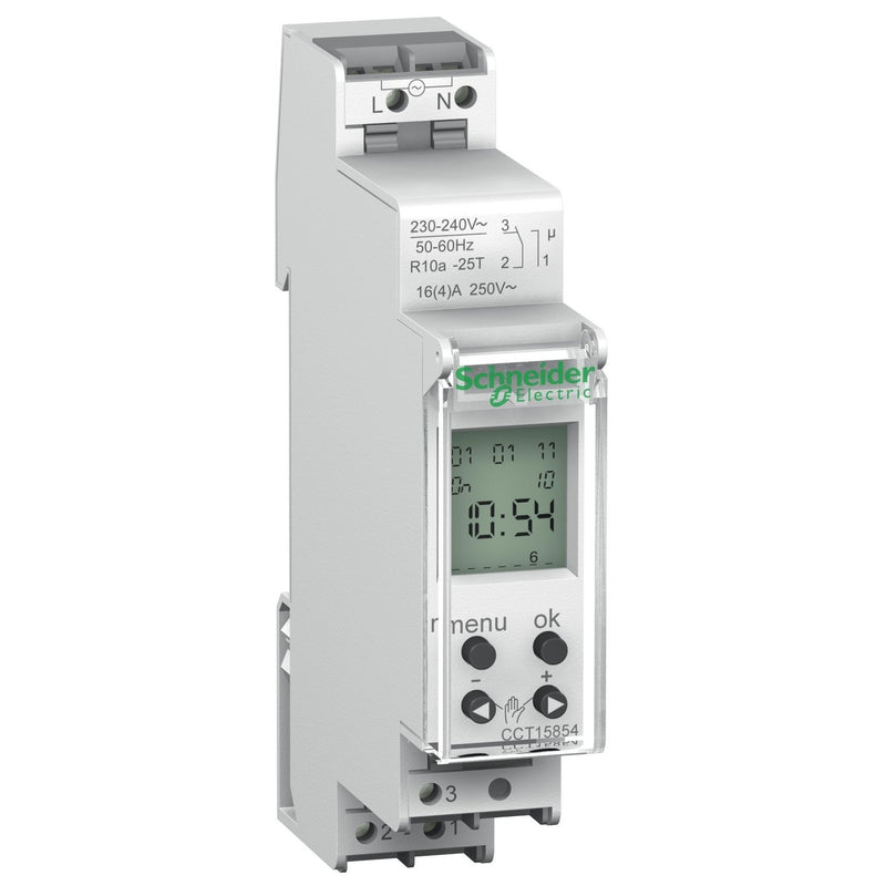 Schneider Electric - Verteilerschaltuhr digital Digitale Zeitschaltuhr CCT15854 IHP 1c, 18mm, 24 Std