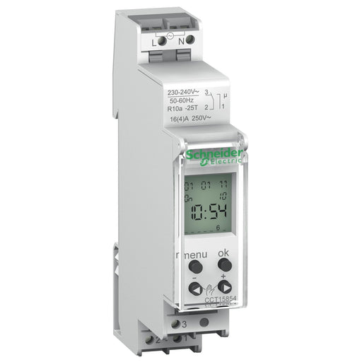 Schneider Electric - Verteilerschaltuhr digital Digitale Zeitschaltuhr CCT15854 IHP 1c, 18mm, 24 Std
