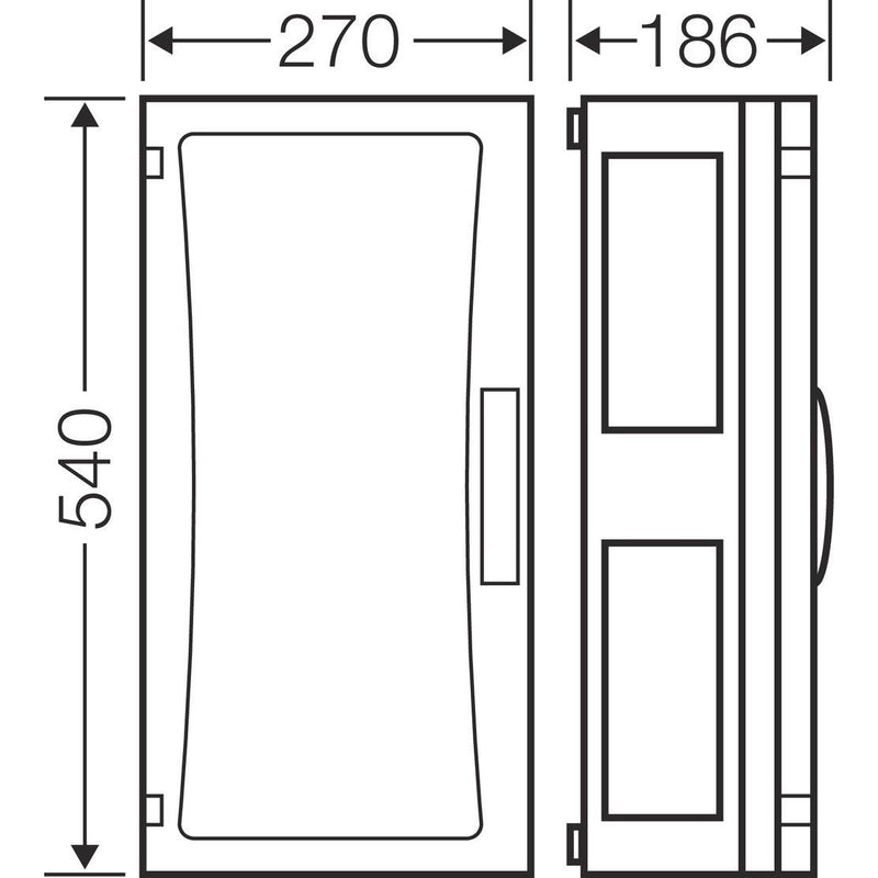 Hensel - Leergehäuse ENYSTAR-Leergehäuse FP 0350 EB.maße 216x486x136