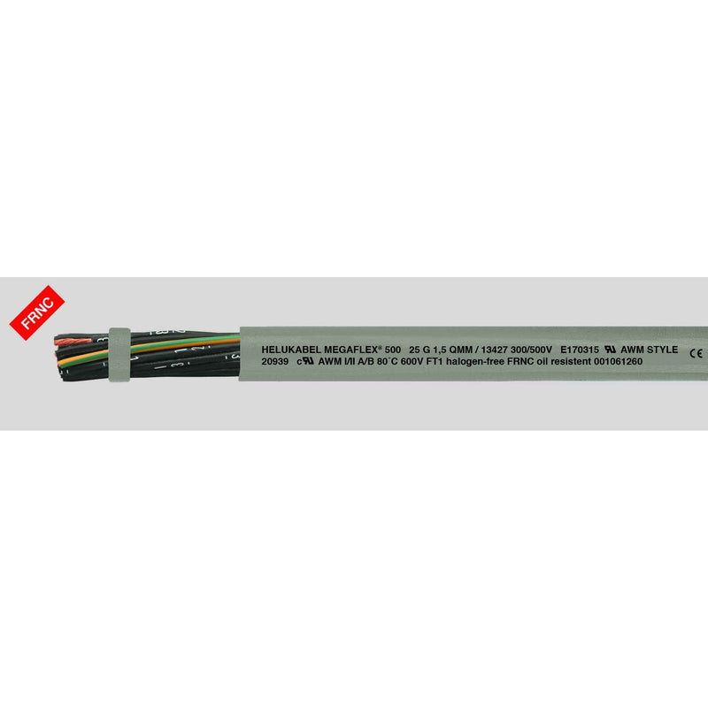 Energiekabel < 1 kV, für ortsveränderlichen Einsatz HEL MEGAFLEX 500 5G4 H MEGAFLEX 500 5G4 alogenfr.-Steuerltg