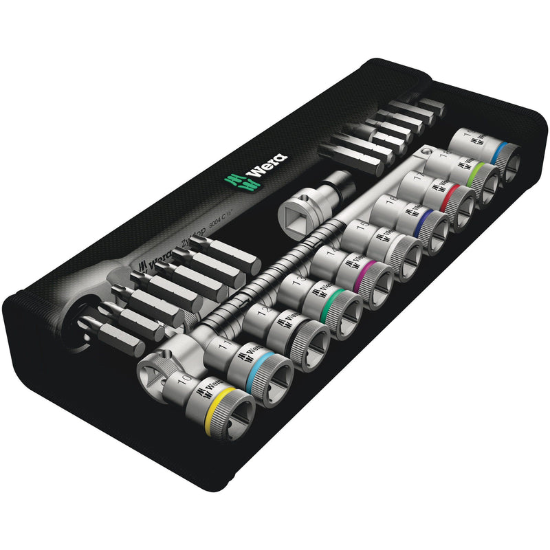 Wera - Werkzeugset Zyklop Metall-Knarrensatz 004078 1/2"-Antrieb, 7-tlg
