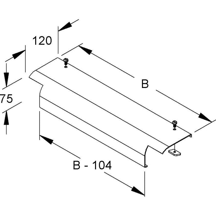 Niedax - Abgangsblech für Kabelleiter Endabgangsblech WLAB 300 E3  − 1 Stück
