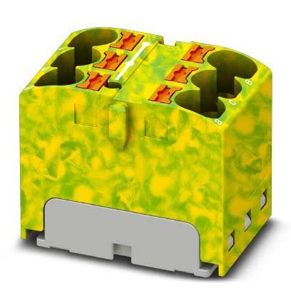 Phoenix Contact - Durchgangs-Reihenklemme Verteilerblock PTFIX 6X4 GNYE − 10 Stück